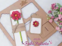 G1.335  Gabarito de Moldes em MDF Suporte Tag para clips e ponteiras - Foto 4