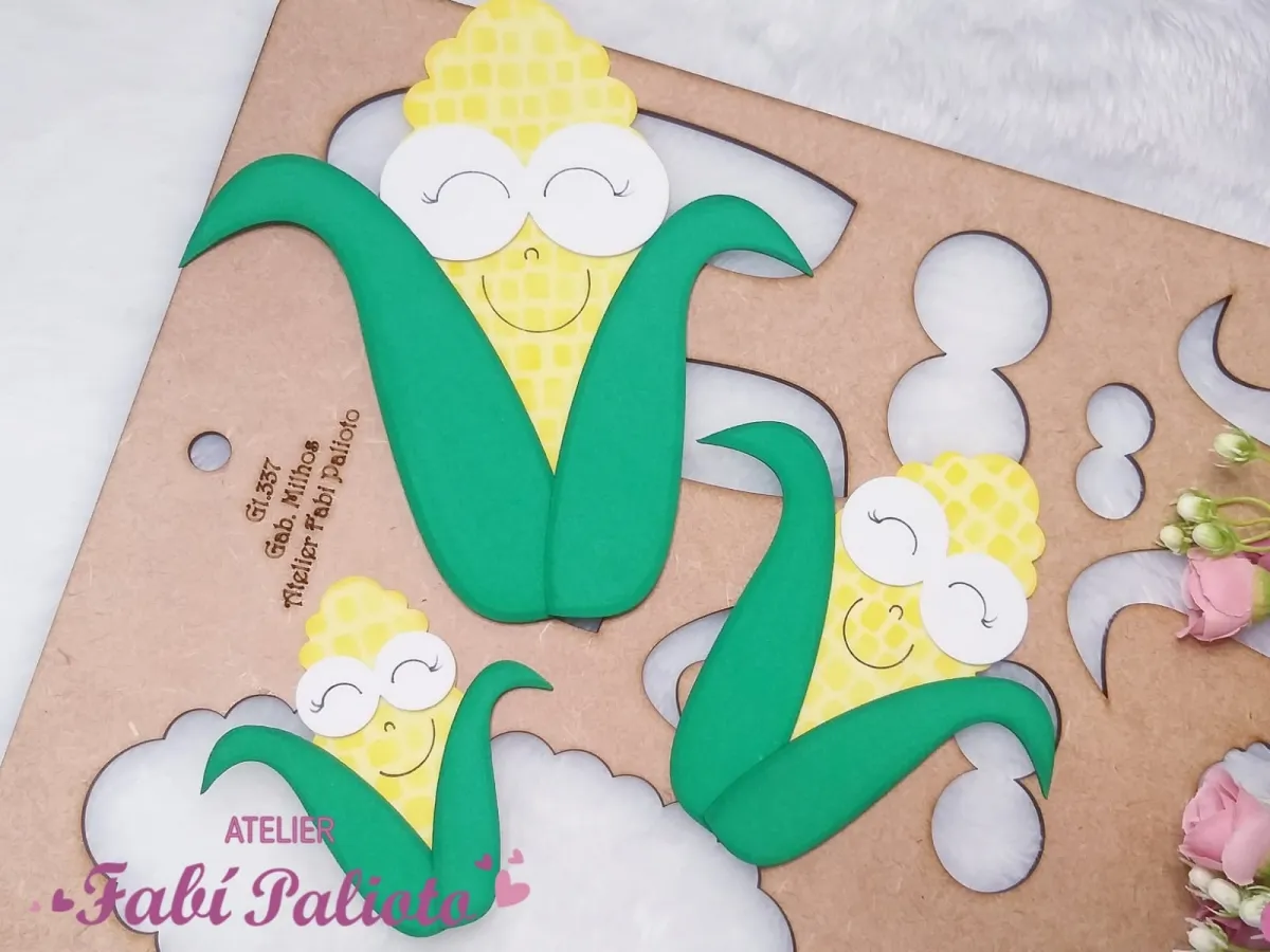 G1.337  Gabarito de Moldes em MDF Milhos