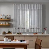 Cortina de Renda de Cozinha Valencia 2,00M X 1,20M X 20CM - Foto 4