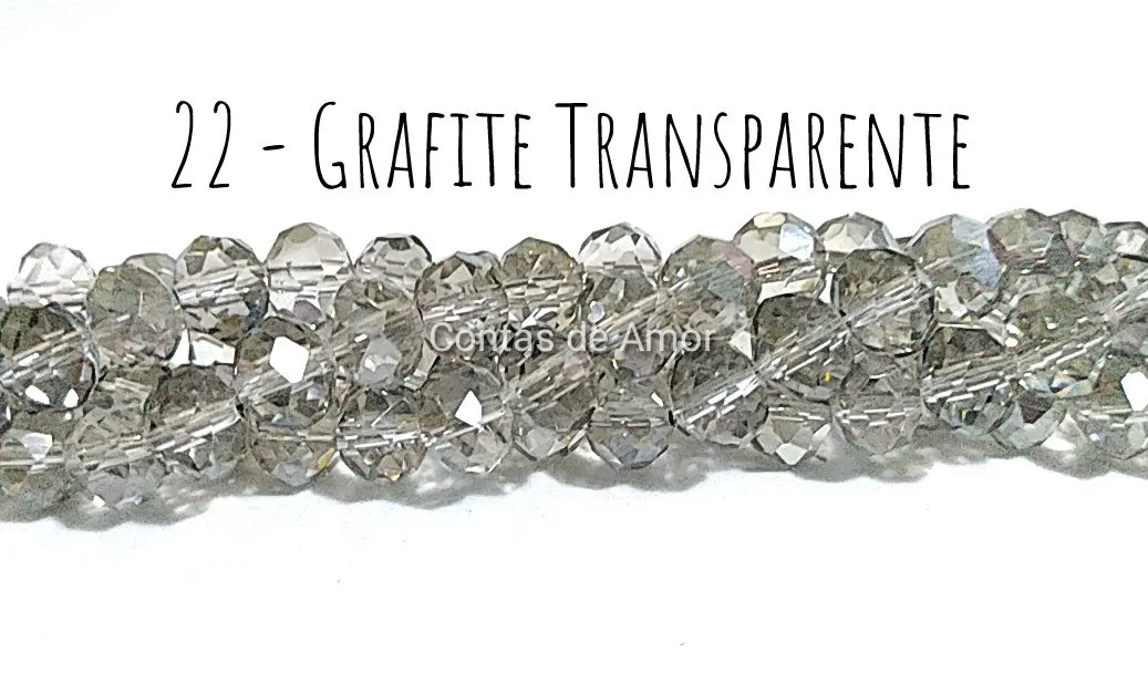 Fio de Cristal Grafite Transparente - 22 Imagem