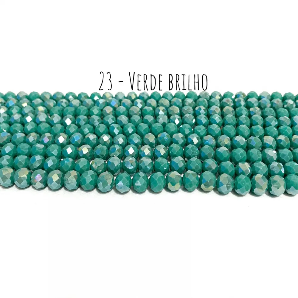 Fio de cristal  Verde Brilho- 23 Imagem