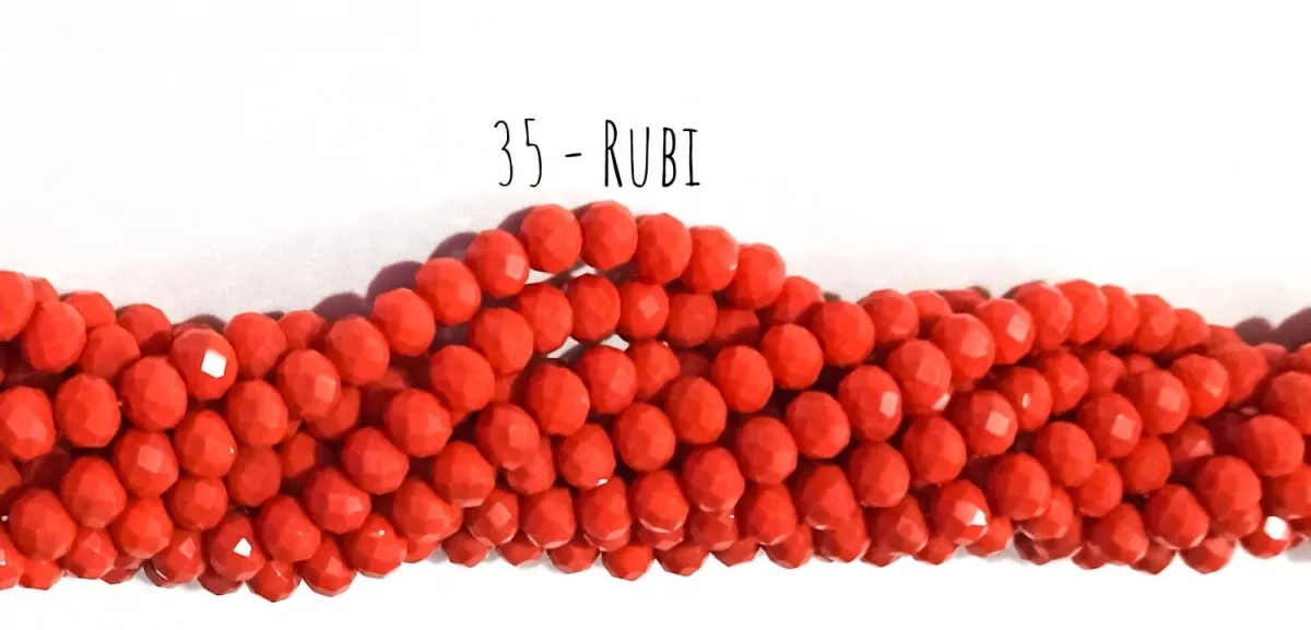 Fio de cristal Rubi - 35 Imagem