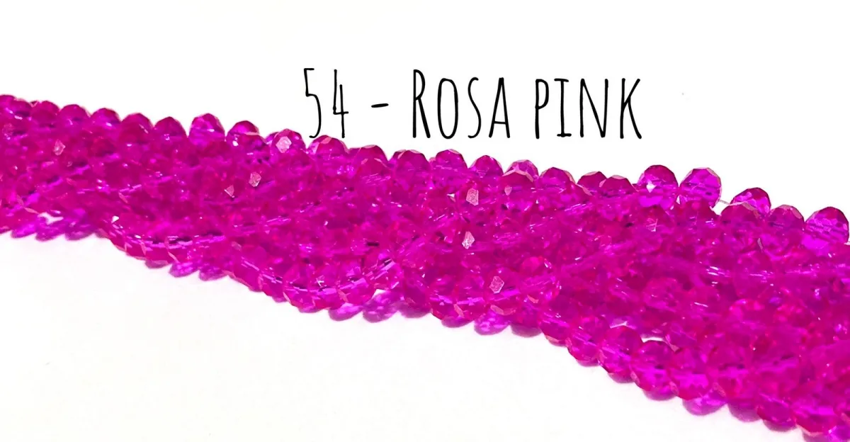 Fio de cristal Rosa Pink - 54 Imagem