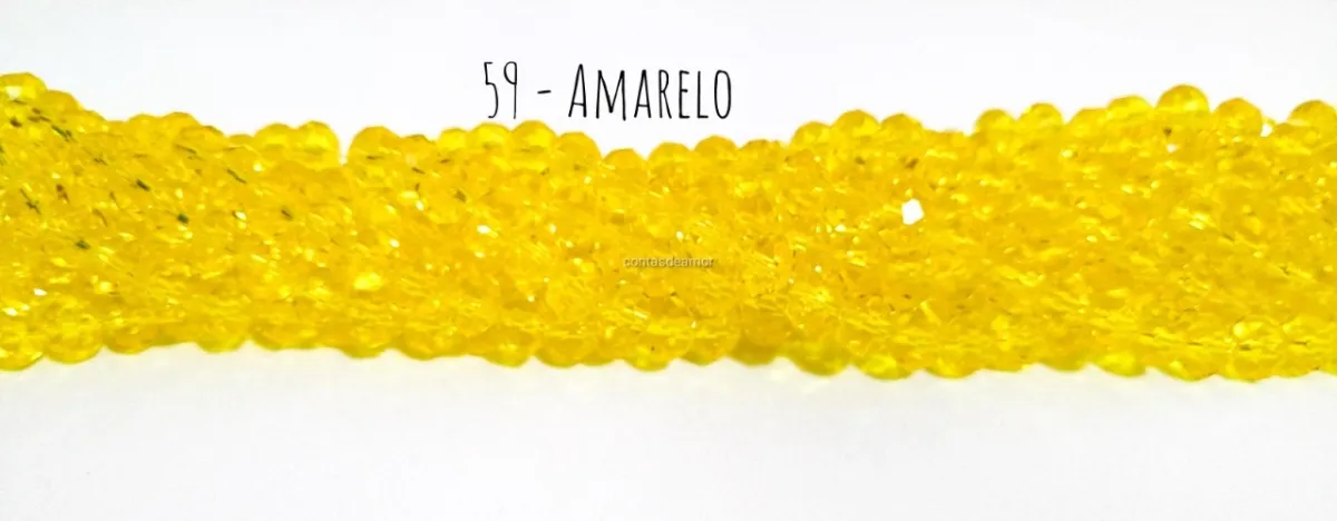 Fio de cristal Amarelo - 59 Imagem