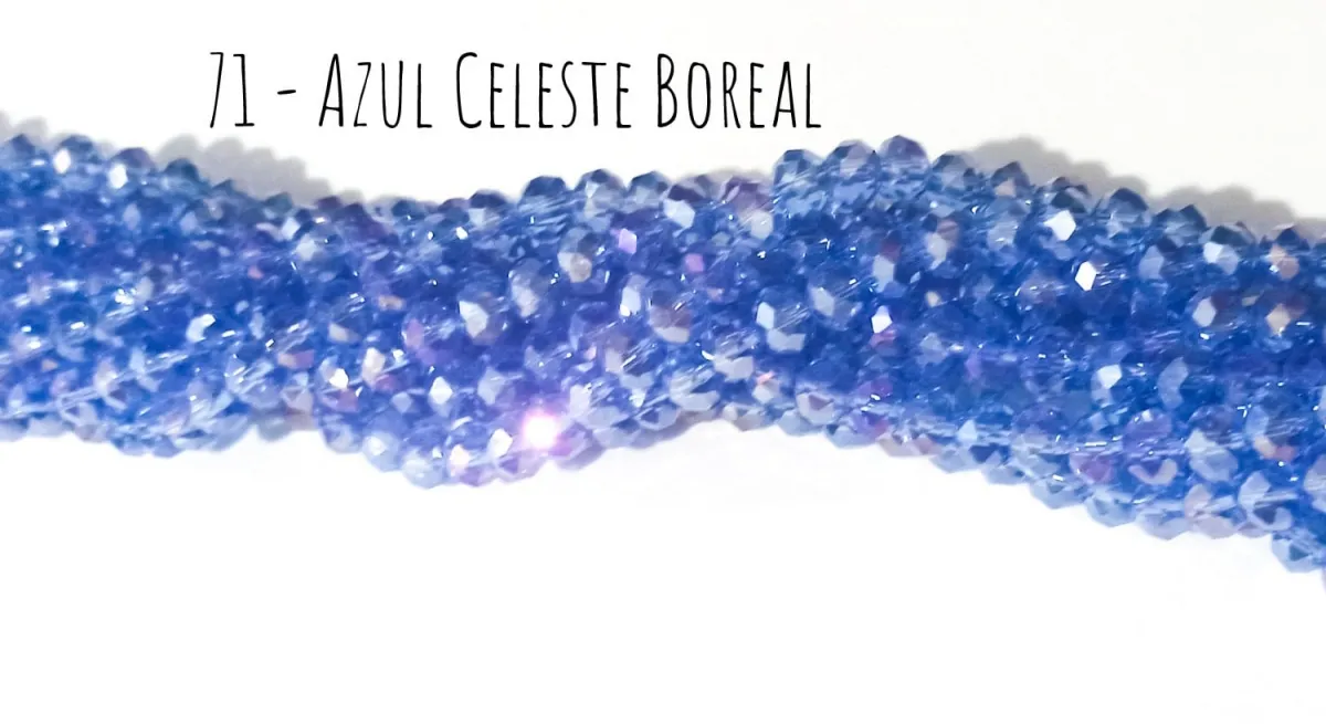  Fio de cristal Azul Celeste Boreal - 71 Imagem