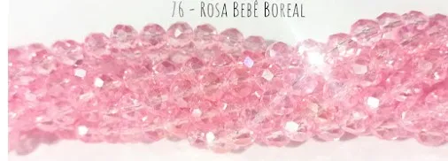 Fio de cristal Rosa Bebe Boreal - 76 Imagem