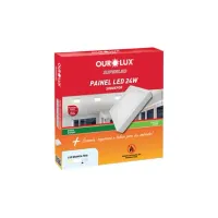 PLAFON LED SOBREPOR 24W BIV 6500K QUADRADO - Foto 4