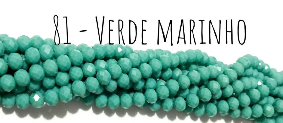 Fio de cristal Verde Marinho - 81