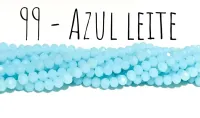 Fio de cristal Azul Leite - 99