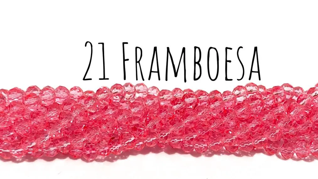 Fio de cristal Framboesa - 21 Imagem