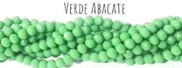 Fio de cristal Verde Abacate - 34 Imagem