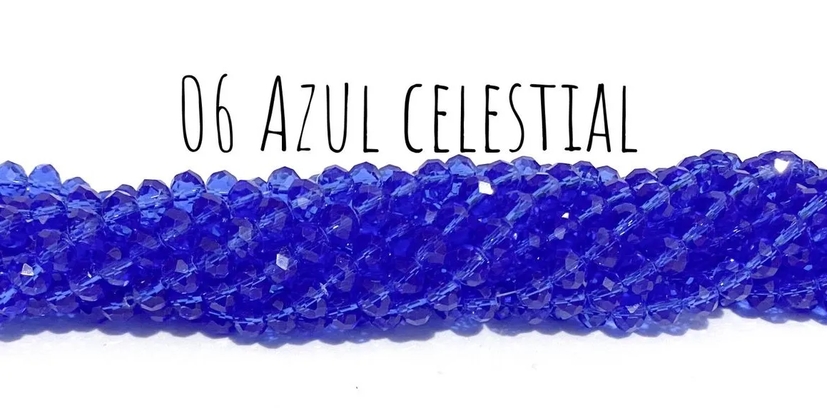 Fio de cristal  Azul Celestial - 06 Imagem