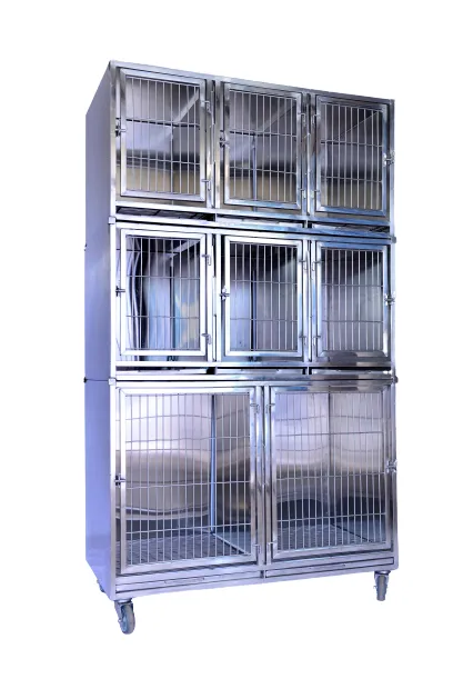 CANIL EM AÇO INOX 08 LUGARES 