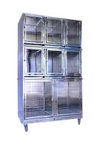 CANIL EM AÇO INOX 08 LUGARES 