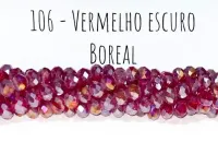 Fio de cristal Vermelho Escuro Boreal - 106