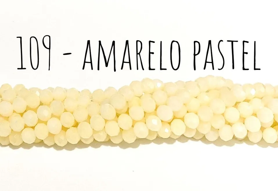 Fio de cristal Amarelo Pastel - 109 Imagem