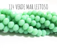Fio de cristal Verde Mar Leitoso - 114