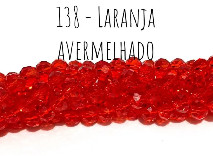 Fio de cristal Laranja Avermelhado - 138 Imagem