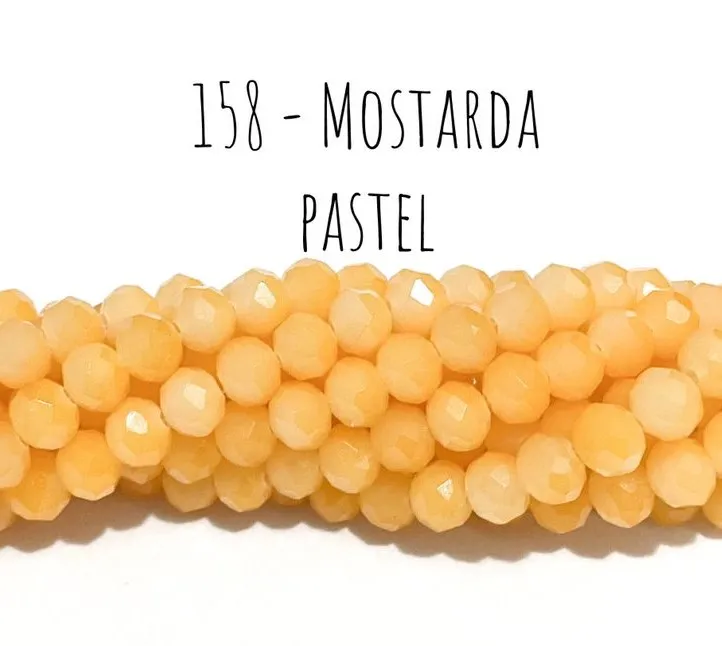 Fio de cristal Mostarda Pastel - 158 Imagem