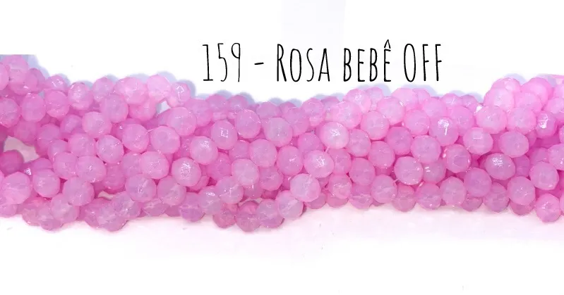 Fio de cristal Rosa Bebe Off - 159