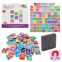Kit Magnético Alfabeto  Minúsculo MDF  96 Peças - Foto 2