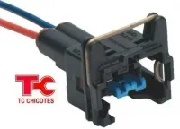 Conector Chicote 2 Vias Sensor de Detonação Renault 1.0 16V / Omega GM