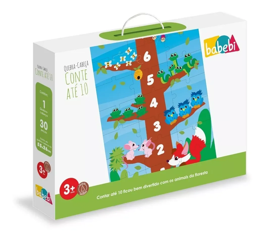 Quebra-cabeça Infantil Animais Da Floresta - Conte Até 10