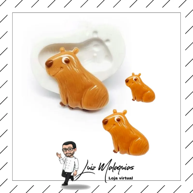 Molde de Silicone Kit Capivaras Imagem