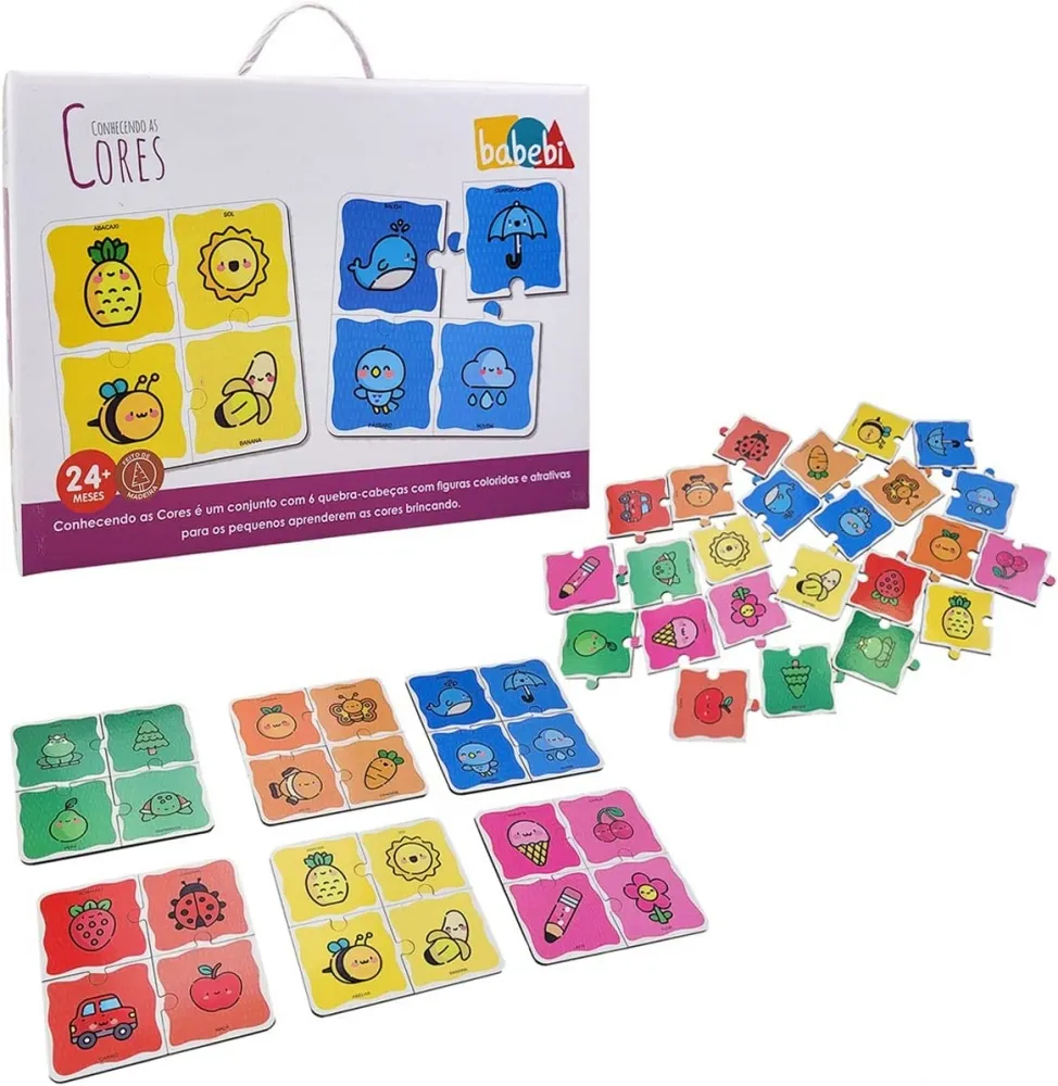Quebra-cabeça Conhecendo As Cores 24 Peças Imagem