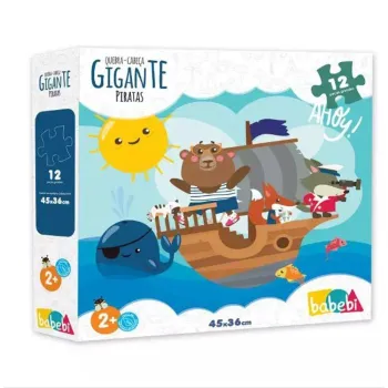 Quebra Cabeça Gigante Piratas - 12 peças