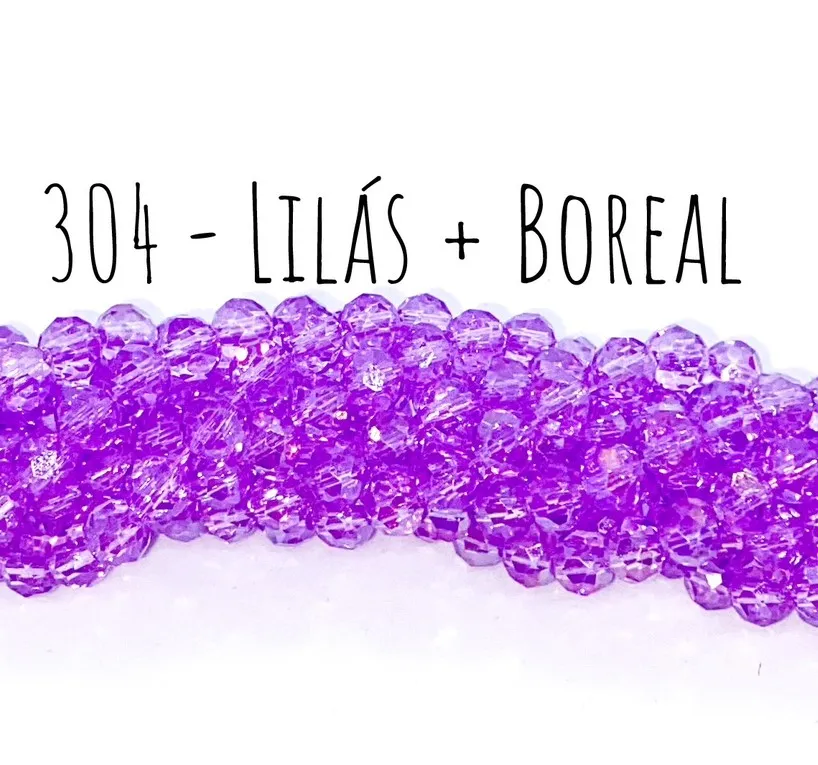 Fio de cristal Lilas + Boreal - 304 Imagem