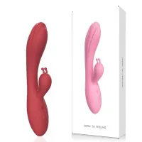 Vibrador Ponto G e Estimulador Clitoriano Formato Coelho USB - ML1236 - Foto 3