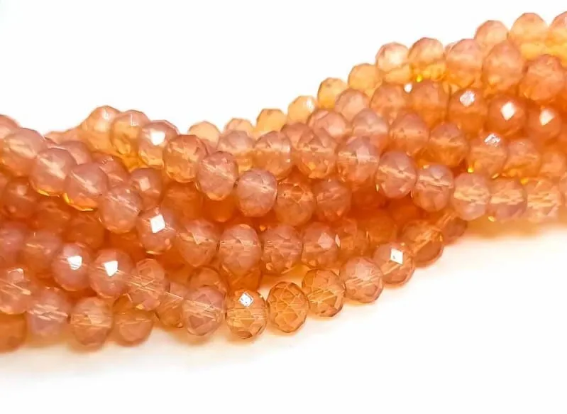 Fio de cristal Laranja Lua - 327 Imagem