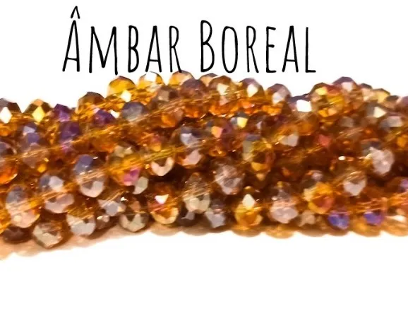 Fio de cristal Ambar Boreal - 349 Imagem