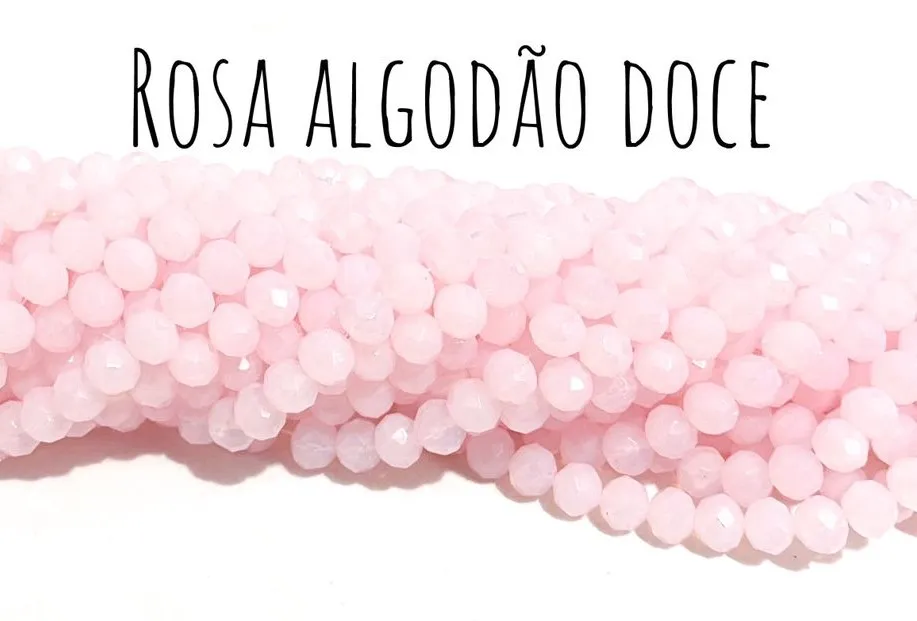 Fio de cristal Rosa Algodão Doce - 354