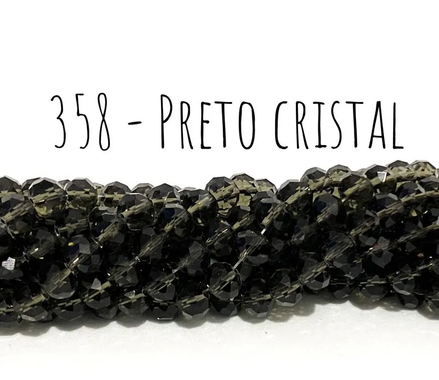Fio de cristal Preto Cristal - 358