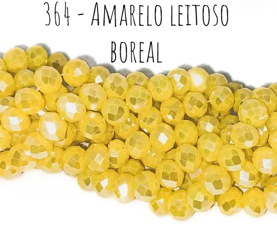 Fio de cristal Amarelo Leitoso Boreal - 364 Imagem