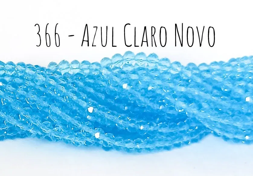 Fio de cristal Azul Claro Novo- 366 Imagem