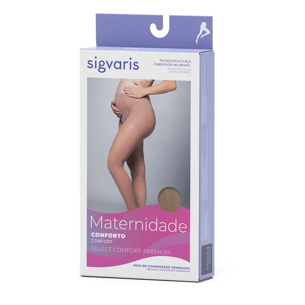 Meia Calça Materna Gestante 20-30 mmHg Ponteira Aberta