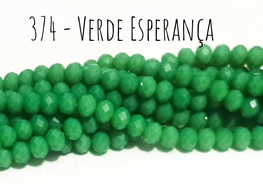 Fio de cristal Verde Esperança - 374 Imagem