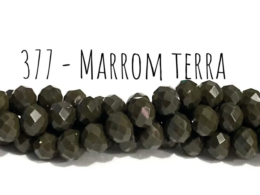 Fio de cristal Marrom Terra - 377 Imagem