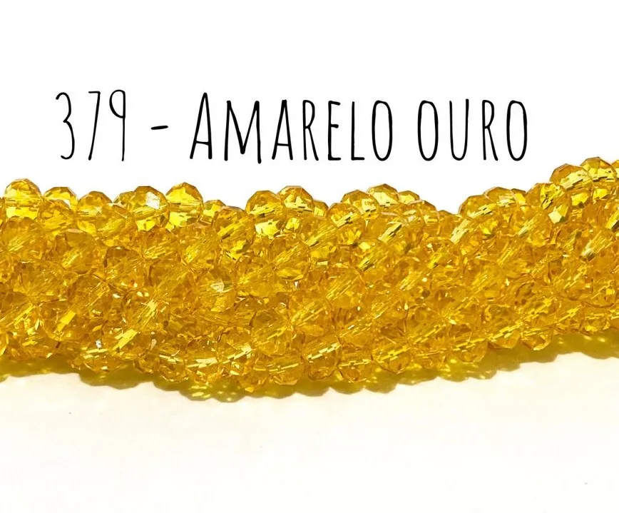 Fio de cristal Amarelo Ouro - 379