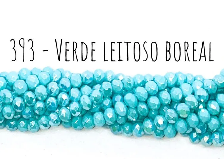 Fio de cristal Verde Leitoso Boreal - 393