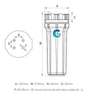 Filtro Osmose Reversa 6 Estágios P/ Laboratórios 12 L/h 100g - Foto 4