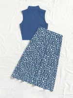 SHEIN VCAY Gráfico elegante Roupa de 2pçs - Foto 6
