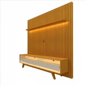 Painel Nobre Ripado 185 + Rack Requinte  172 TV 75 - Foto 2