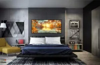 Quadro Decorativo  Nascer Do Sol 130x60 moldura preta 2x2 - Foto 6