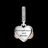 Berloque pendente rose familia para sempre – em Prata925 - Foto 3