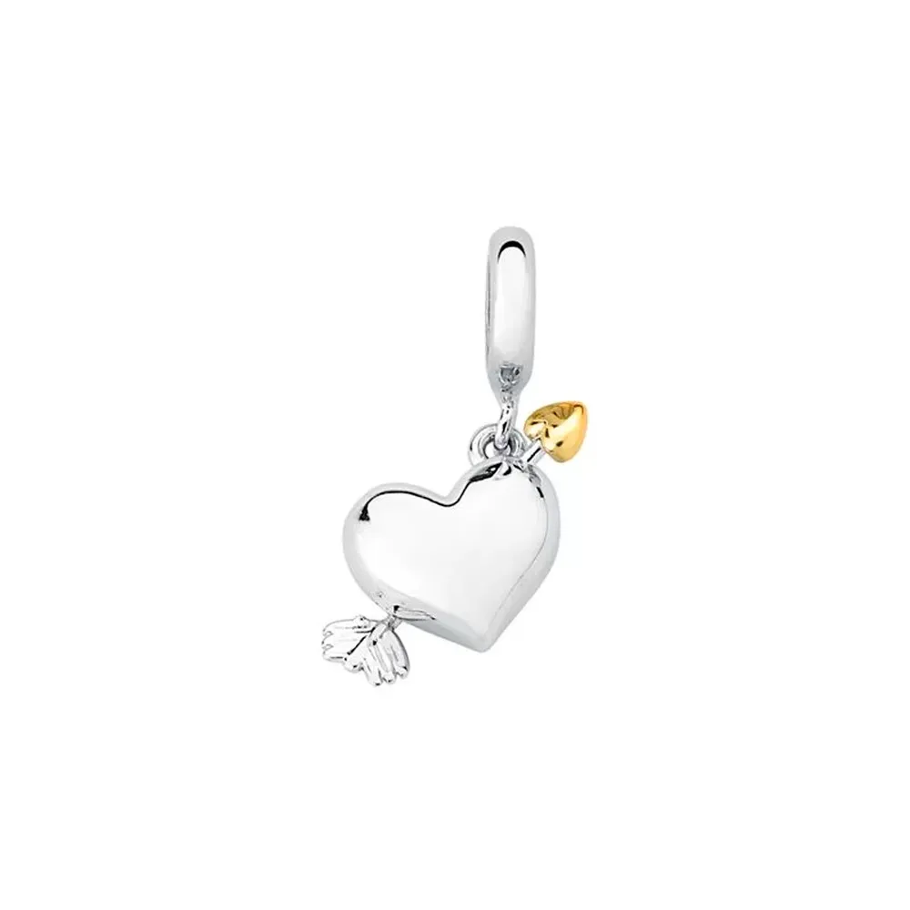 Berloque pendente coracao flecha cupido – em Prata925