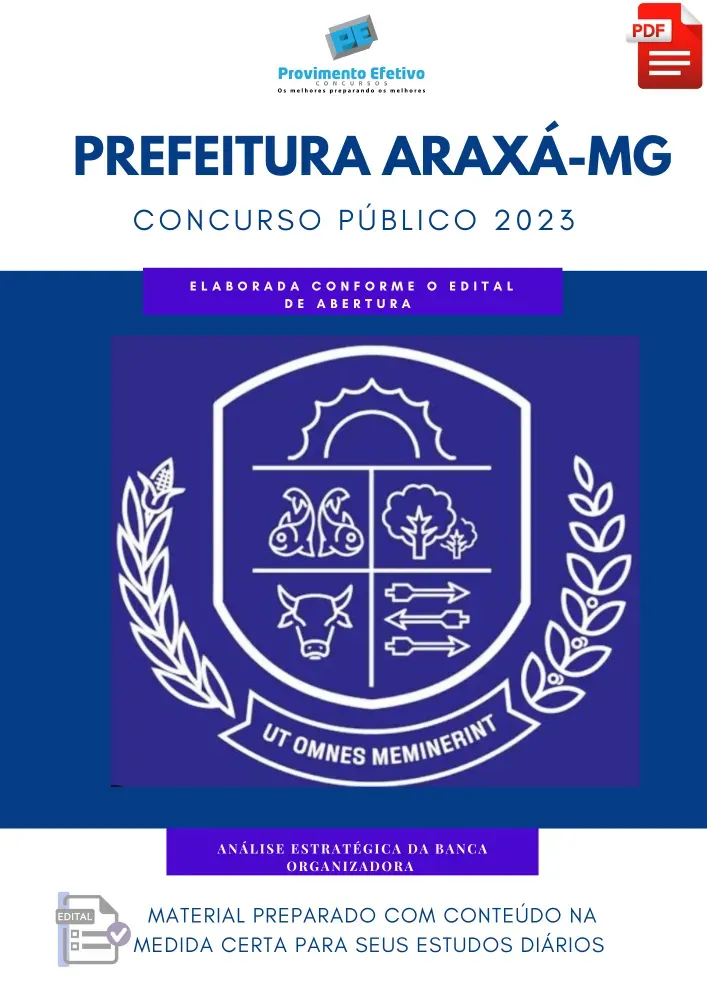 Apostila Prefeitura Araxá MG Fiscal Sanitário 2023 Imagem
